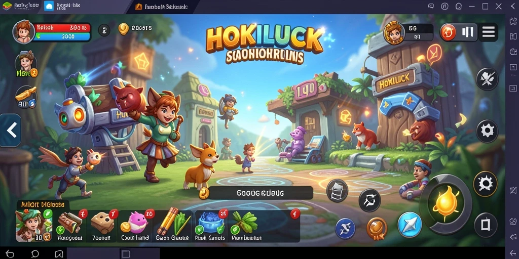Tampilan gameplay HOKILUCK yang ceria dan penuh warna.